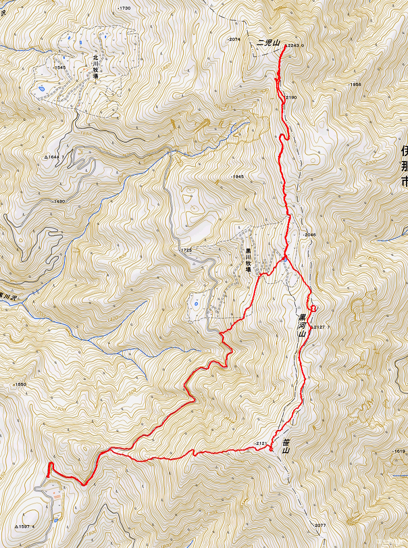 笹山 黒河山 二児山 2023年7月23日
